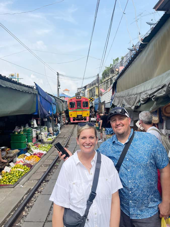 1-Day Trip: Floating Market & Railway Market by Toyota Camry - Maeklong Railway Market at about 2:30 pm