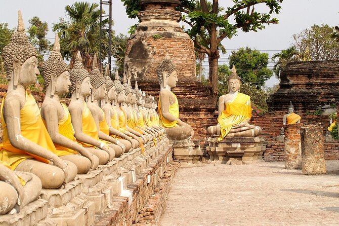 Ayutthaya Tour with Elephant Village, ATV & Floating Market - Wat Yai Chai Mongkhon and its tall stupas