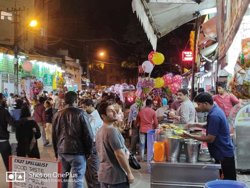 Bangalore: Food Street Walk and a colourful bazaar - Chaat, pav bhaji, and dabeli