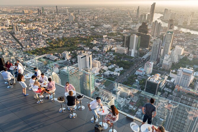 Bangkok Damnoen Saduak, Train Market, Mahanakhon Skywalk - Ending above Bangkok at Mahanakhon