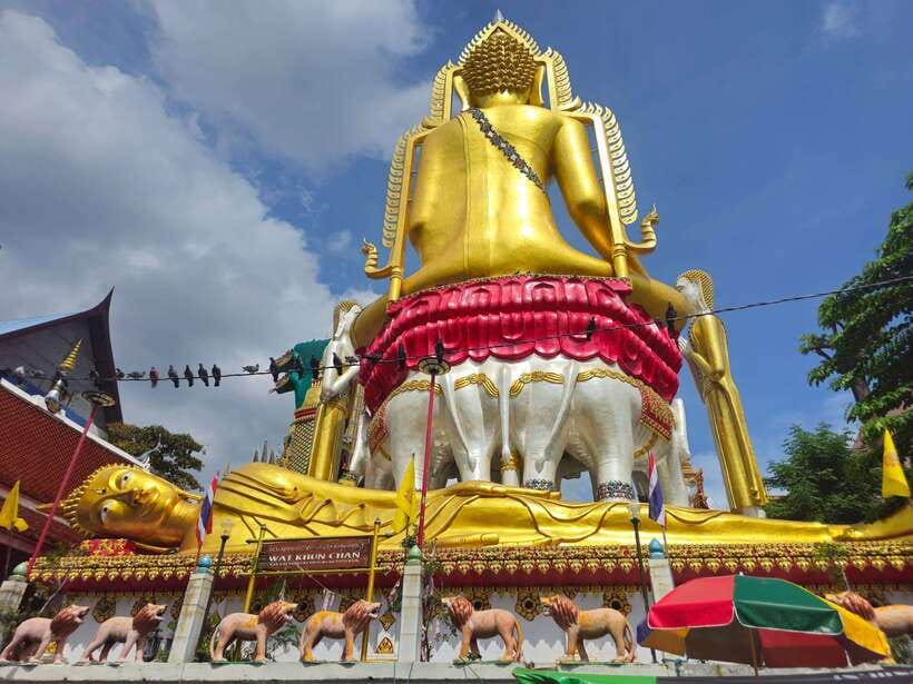 Bangkok Long Boat Canal a Big Buddha & Culture Markets Tour - Wat Paknam’s giant Buddha is a photo stop, not a temple visit