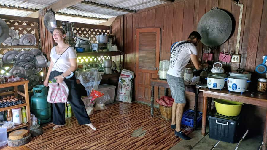 Bangkok: Maeklong Railway & Damnoen Saduak Floating Markets - A coconut village and the work behind palm sugar
