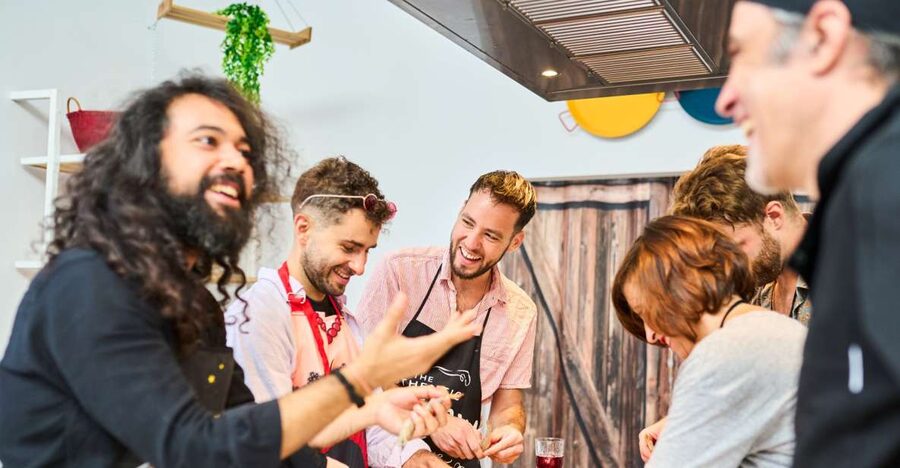Barcelona: Paella Cooking Class with Market Visit and More - From market ingredients to a working kitchen
