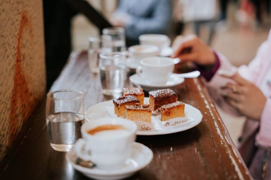 Bologna: Tastes and Traditions Food Tour with Market Visit - Coffee and torta di riso at Gamberini