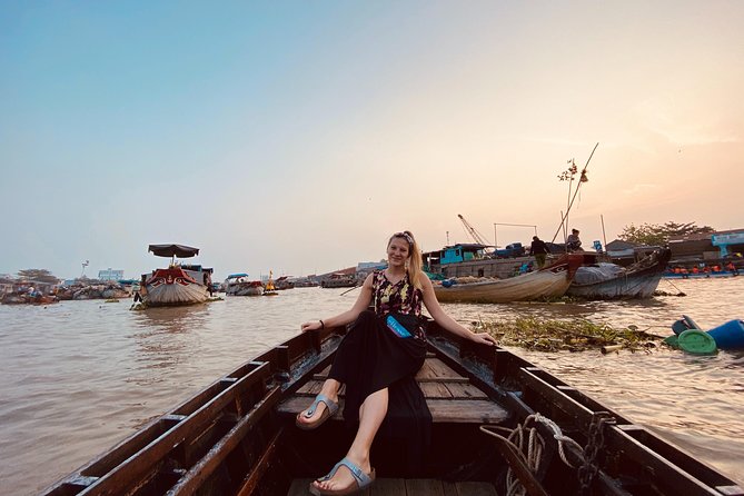 Cai Rang floating market, Cacao & hidden small canal - Breakfast, coffee, and fruit on the boat