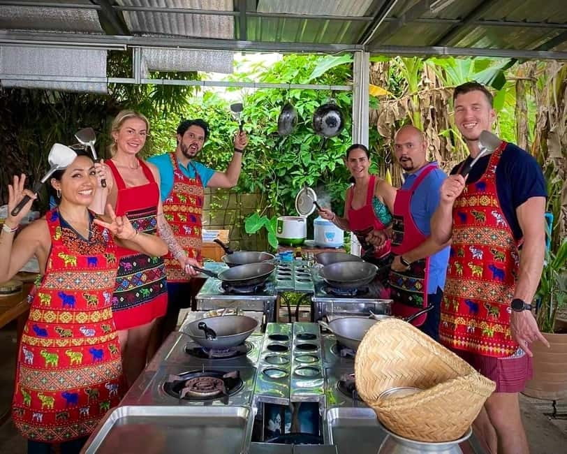 Chiang Mai: Cooking Class, Market & Thai Herbs Garden Tour - Cooking is active, but the setup keeps it approachable