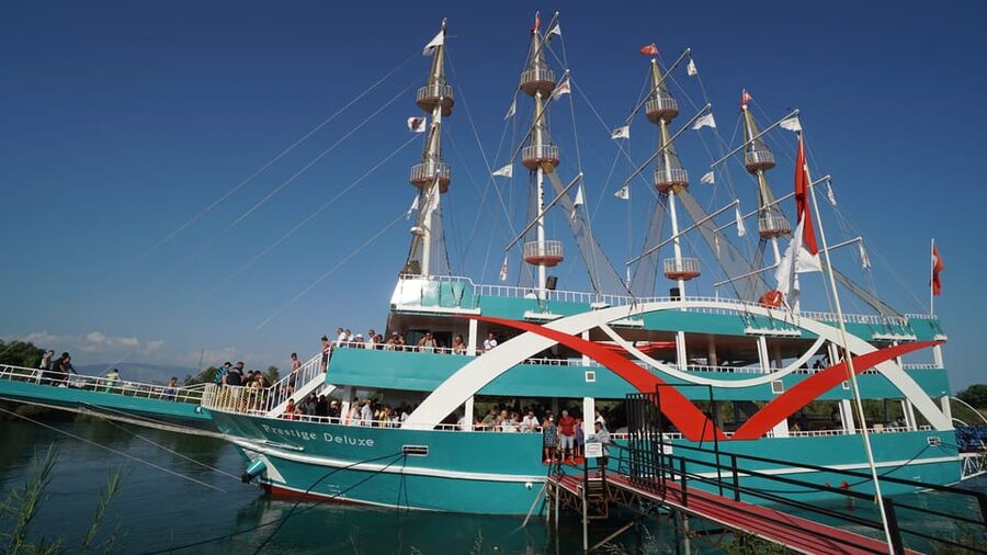 City of Side: Boat Tour on the Manavgat River w/ Bazaar Trip - Swimming where river meets Mediterranean