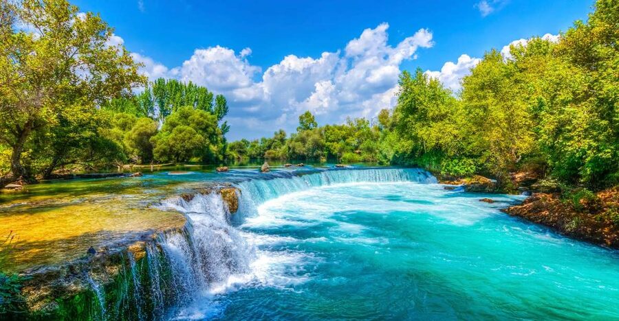 City of Side: Manavgat River Boat Lunch Cruise & Bazaar Tour - Swimming where the river meets the sea