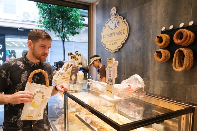 Classic Athens Food Tour with Local Drink & Market Visit - The bakery stop: start with Greek street food