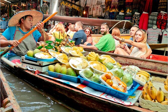 Damnoen Saduak Floating Market Car Service (no guide) - Catching the train at Maeklong Railway Market