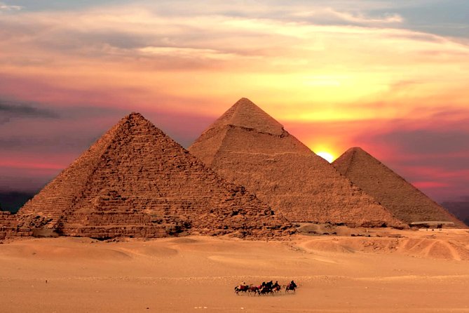 Day Tour to Giza pyramids sphinx Egyptian museum bazaar camel ride Nile cruise - The Egyptian Museum and Tutankhamun’s mask