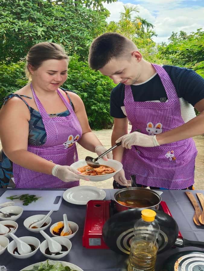 Dinner from cooking class & enjoy local night market - A 3 p.m. lesson built around useful Thai dishes