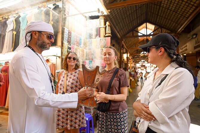 Dubai: Old Town, Souks, Street Food, Guided Tour & Abra Ride - Gold Souk: a short walk through serious jewelry retail