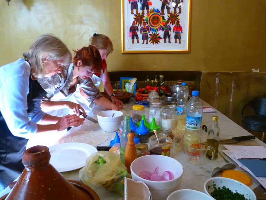 Edgy 8 Dish Private, Fusion Cooking Class, Menu Plan, Market - From the herb tea man to the souk stalls