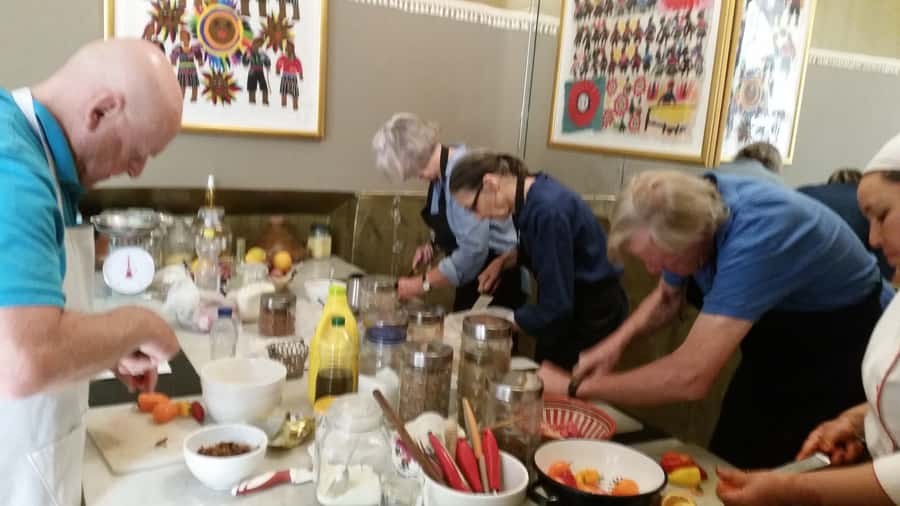 Edgy 8 Dish Private, Fusion Cooking Class, Menu Plan, Market - Moroccan tea, washed three times
