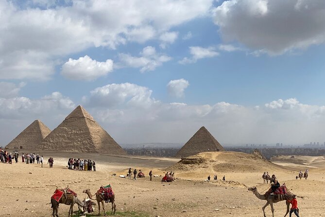 Explore Giza Pyramids,Sphinx, Museum,Lunch and Bazaar from Cairo - The Great Sphinx gives the morning a second focal point