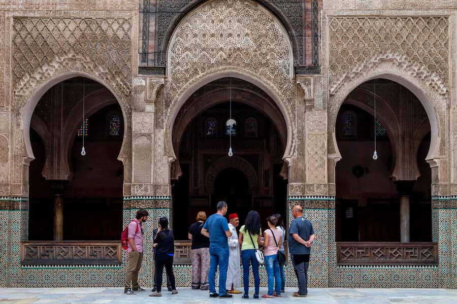 Fes: Royal Palace, Madrasa, Tannery & Souks and Medina Tour - The Royal Palace gates and the first photo stop