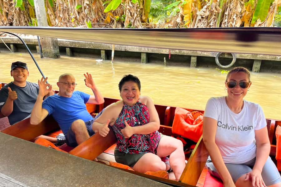 Floating and Railway Market with Waterfall Option: Private - Erawan Waterfall and the seven-tier hike