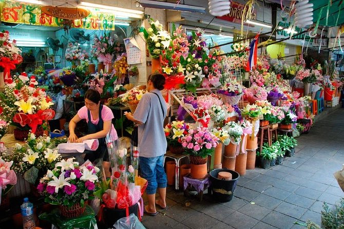 Floating Market - Train Market - Flower Market and China Town - Leaving Bangkok for Damnoen Saduak