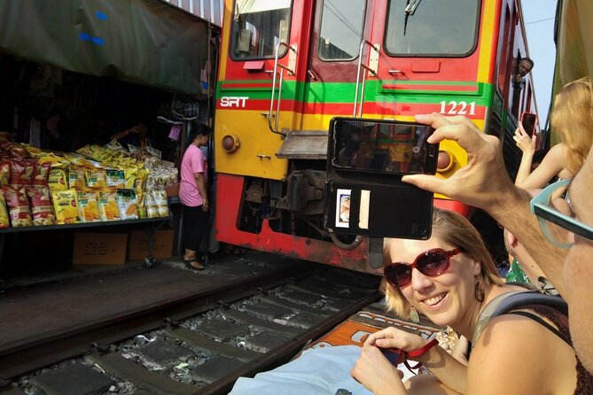 Floating & Railway Markets (Optional Mangrove Visit) Private Tour - Mae Klong Railway Market and the passing train