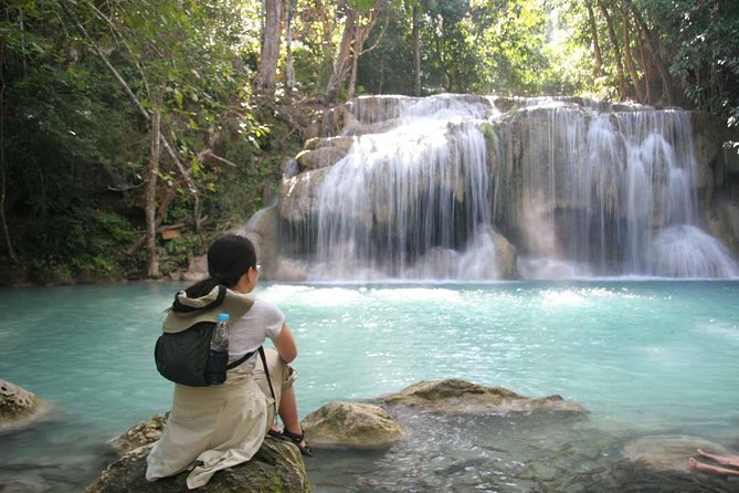 From Bangkok : Damneon Saduak Floating Market & Erawan Waterfall - Thai food and guide support
