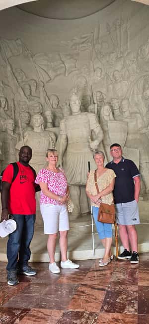 From Durrës: Kruja Half-Day Tour, Old Bazaar & Holy Mountain - Albanian food with a castle view