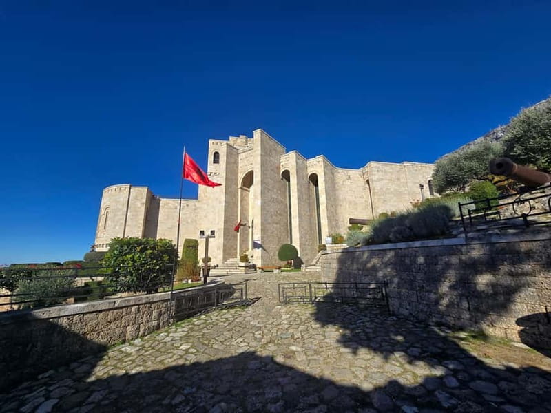 From Tirana/Golem/Durres: Kruja, Bazaar, Sari Salltik Tour - Walking into Kruja Castle
