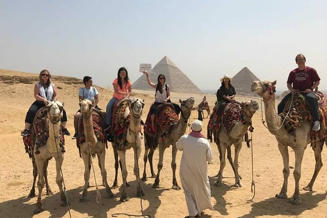Full-day tour Giza pyramids and Egyptian Museum and bazaar, camel ride, Lunch - A 30-minute camel ride near the pyramids