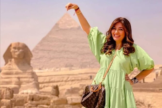 Giza Pyramids, Ride a Camel, Sphinx, Egyptian Museum& Bazaar, Lunch is included. - Seeing all three pyramids on the Giza Plateau
