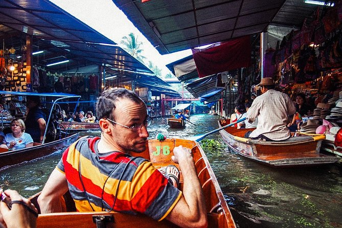Grand Palace, Damnoen Floating Market & Maeklong Railway Market Tour – Full Day - Maeklong Railway Market and the train through the stalls