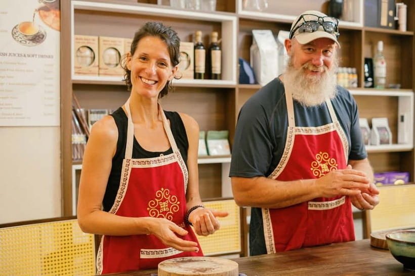 Hanoi Cooking Class: Market Tour, Free Recipe & Beverages - Banana blossom salad and vegetarian spring rolls