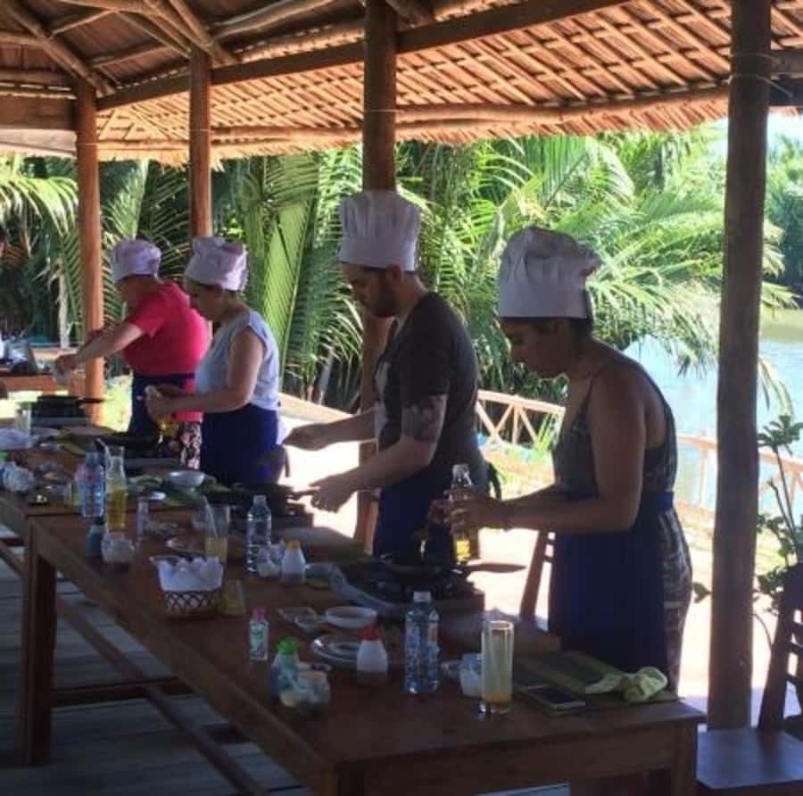 Hoi An: Bay Mau Cooking Class w/ Market & Basket Boat Option - What you actually learn at the work table