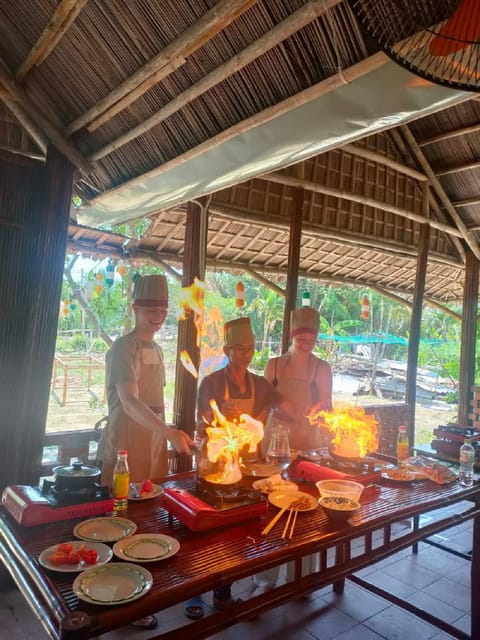 Hoi An: Coconut River Boat Eco - Cooking Class - Market Tour - Eating the meal you helped prepare