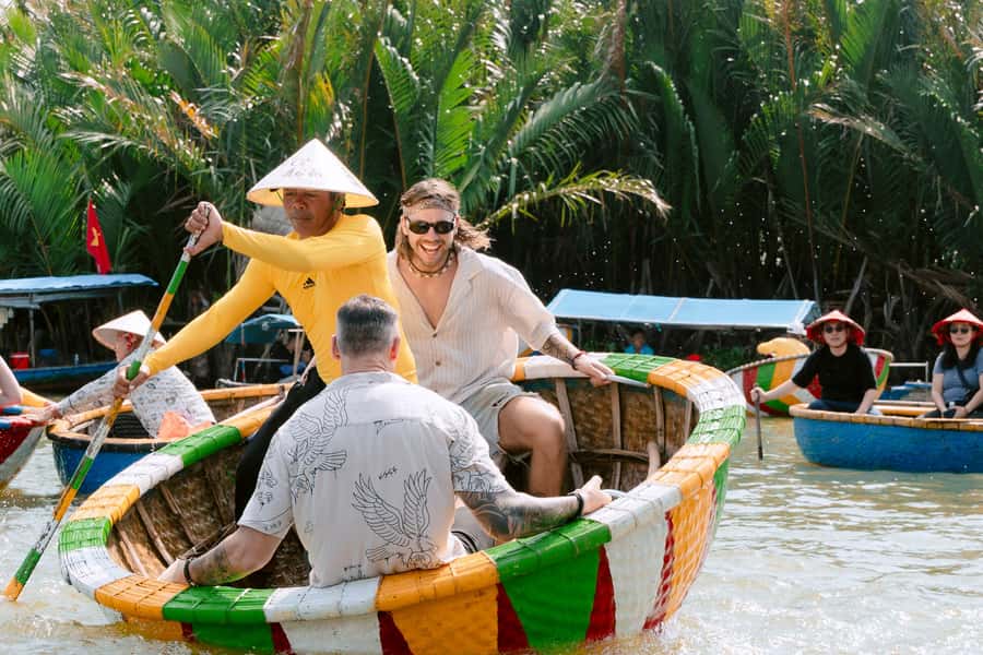 Hoi An: Market Experience with Optional Fishing and Cooking - The round basket boat is the main event