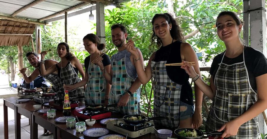 Hoi An : Vegan Cooking Class - Market & Coconut Basket Boat - From Hoi An market to the cooking table
