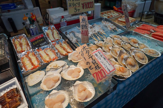 Kuromon Market Food Walking Tour in Osaka (6 stops, 6 tastes) - Meeting near Nipponbashi Station