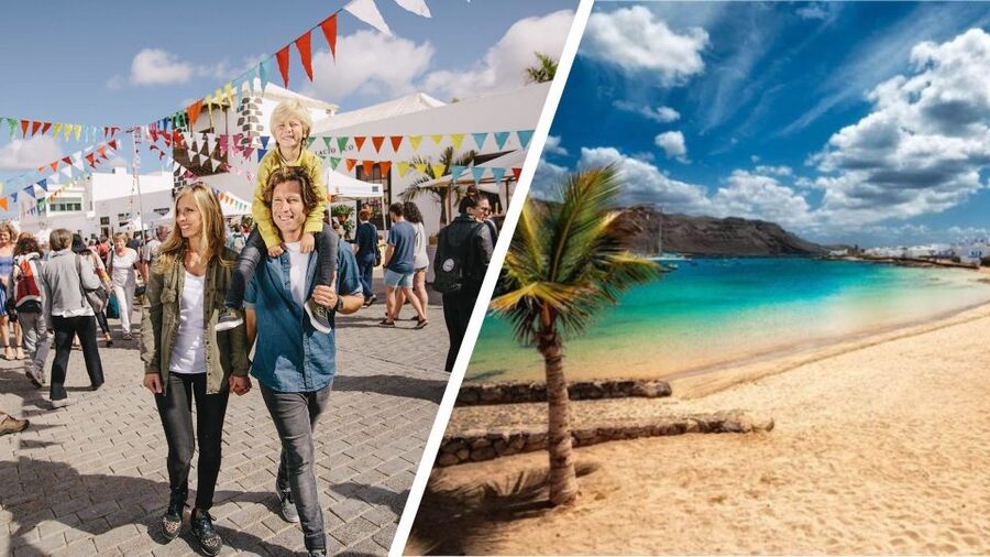 Lanzarote: Teguise Handicraft Market and La Graciosa Island - Paella, champagne, and lunch on the ferry
