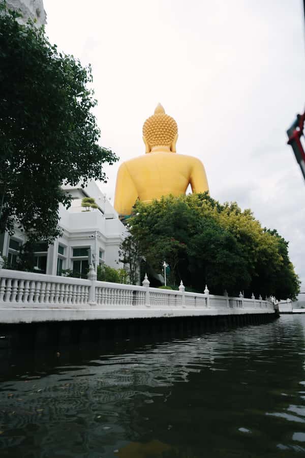 Longtail Boat Adventure to the Local Weekend Floating Market - Wat Paknam and the temple stop