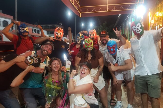 Lucha Libre, Tacos, Margaritas,Tequila and Night Market Tour - Walking through the night market
