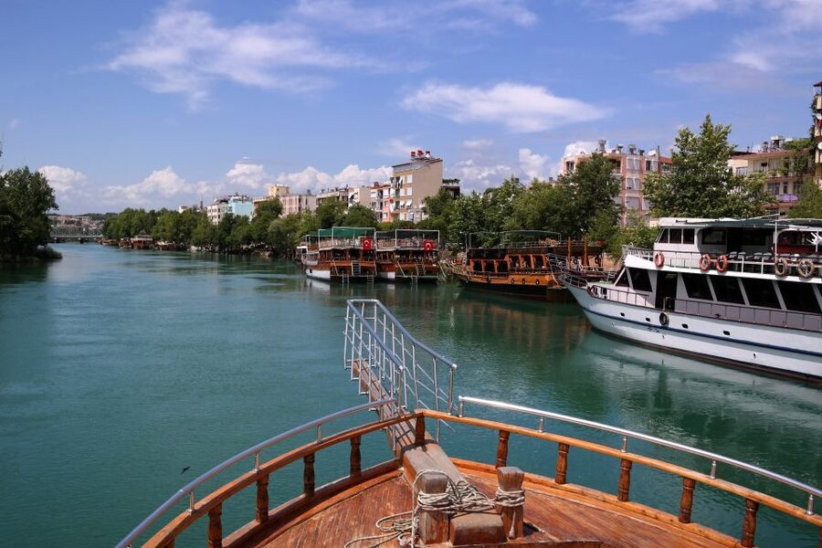 Manavgat Cruise & Grand Bazaar w/Lunch and Unlimited Drinks - The textile shop before the main market