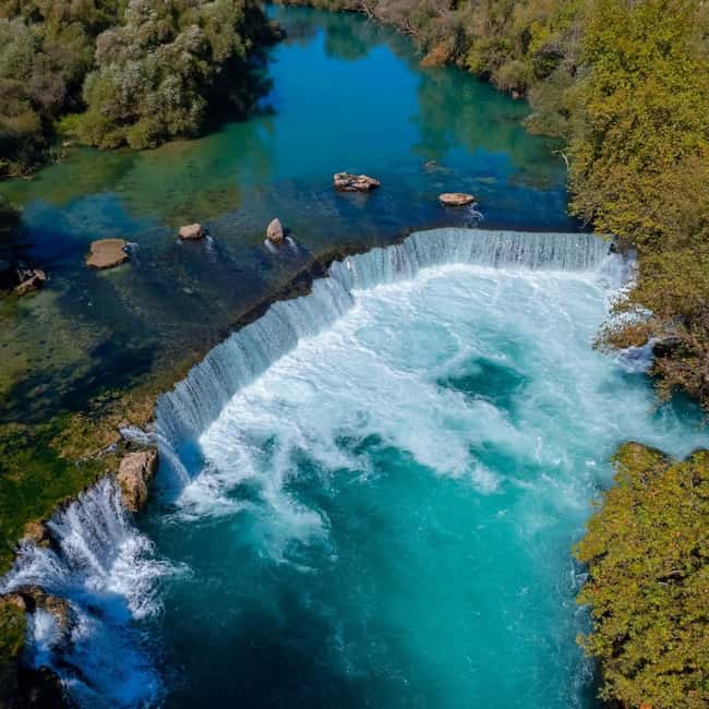 Manavgat Waterfall, Boat & Bazaar Tour from Alanya & Side - Swimming where river meets sea
