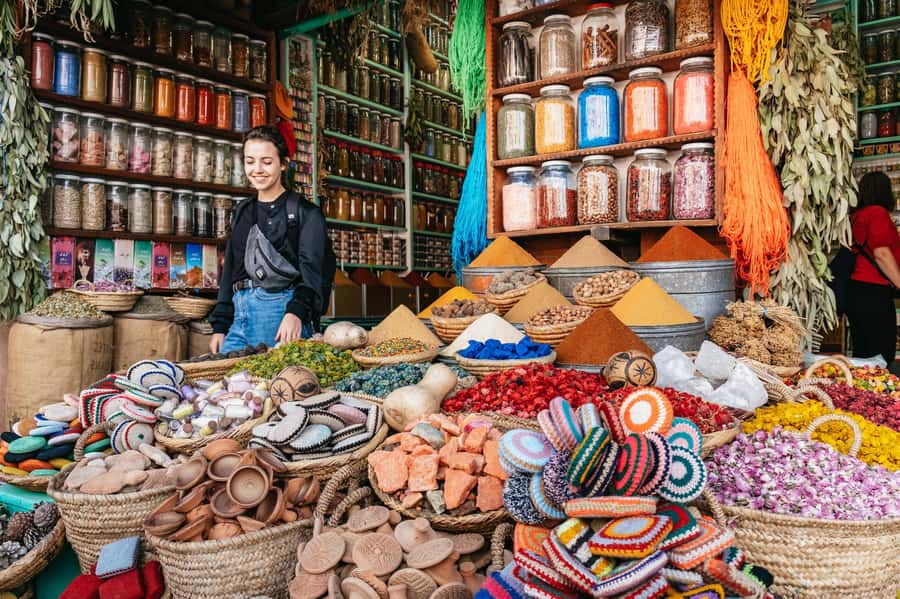 Marrakech: Colorful Medina Souks Guided Walking Tour - Souk Semmarine: the main shopping spine