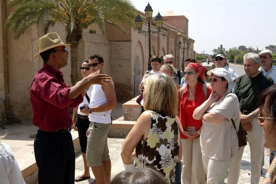 Marrakech: Saadian Tombs, Bahia Palace, Medina and Souk Tour - Koutoubia Mosque and Marrakech’s skyline