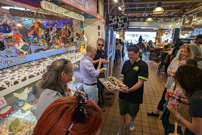 Meet the Market- Food and Fun tour in Pike Place Market - Starting under The Crumpet Shop sign