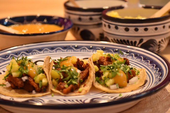 Mexican Street Tacos Hands-on Cooking Class and Market Tour - Sitting down to eat what you made