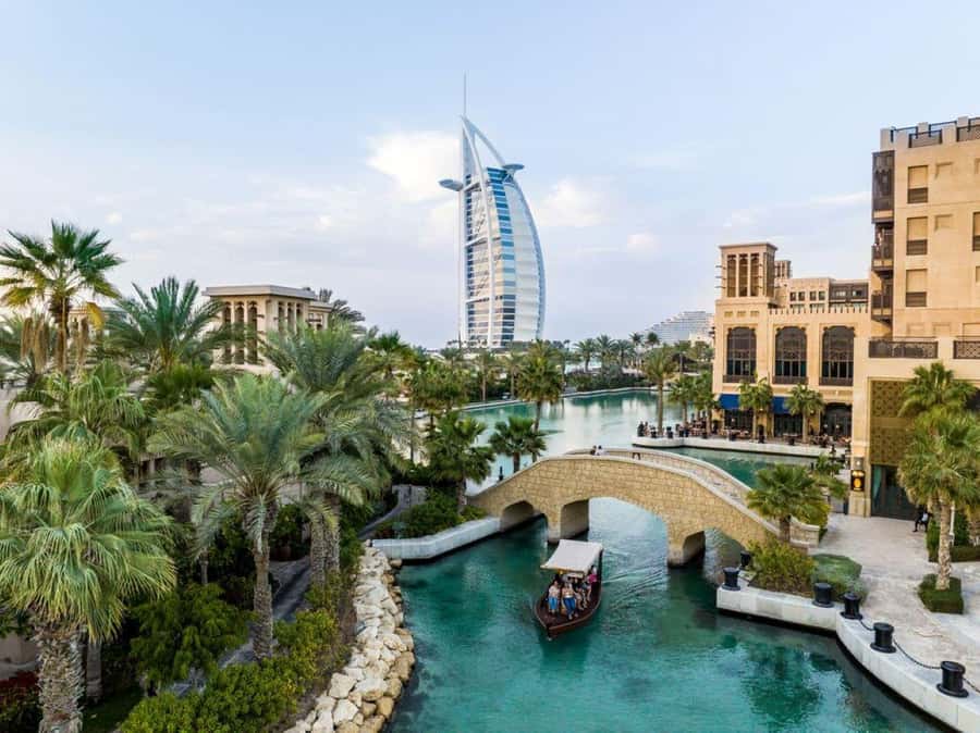 Old Dubai Heritage Tour: Souks, Mosques & more hidden gems! - Souq Madinat and the Burj Al Arab view