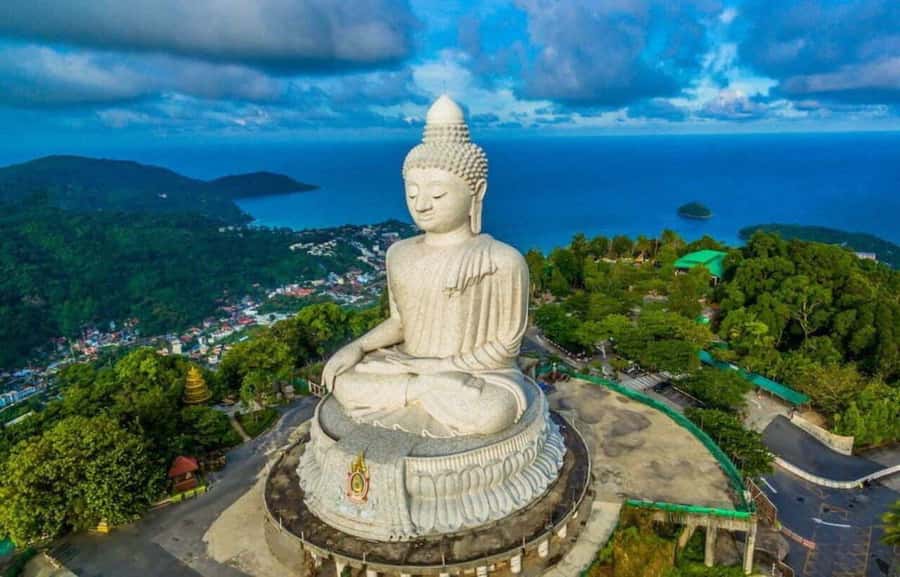 Phuket: Old Town + ATV 30Min Zipline 15Pform + Night Market - Chalong Temple, Phuket’s major Buddhist center