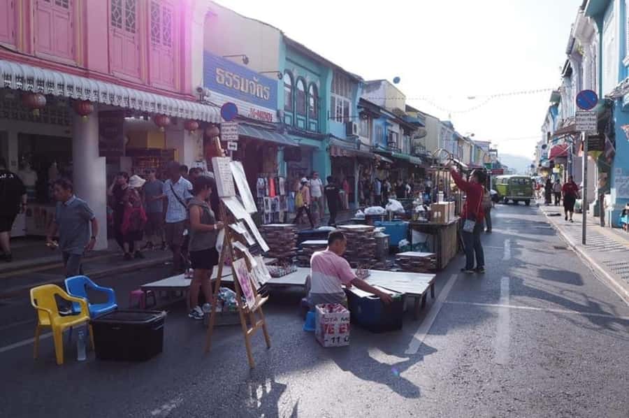 Phuket: Old Town + ATV 30Min Zipline 15Pform + Night Market - Ending at a Phuket night market