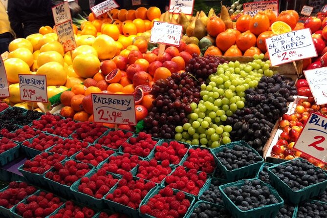 Pike Place Market Tasting Tour - A 12-person group in a busy market