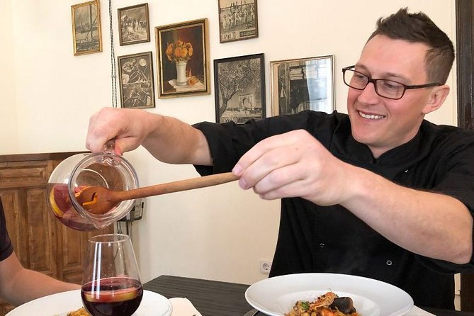Private Barcelona Market Tour & Paella Cooking Class with Josh - Making paella from scratch